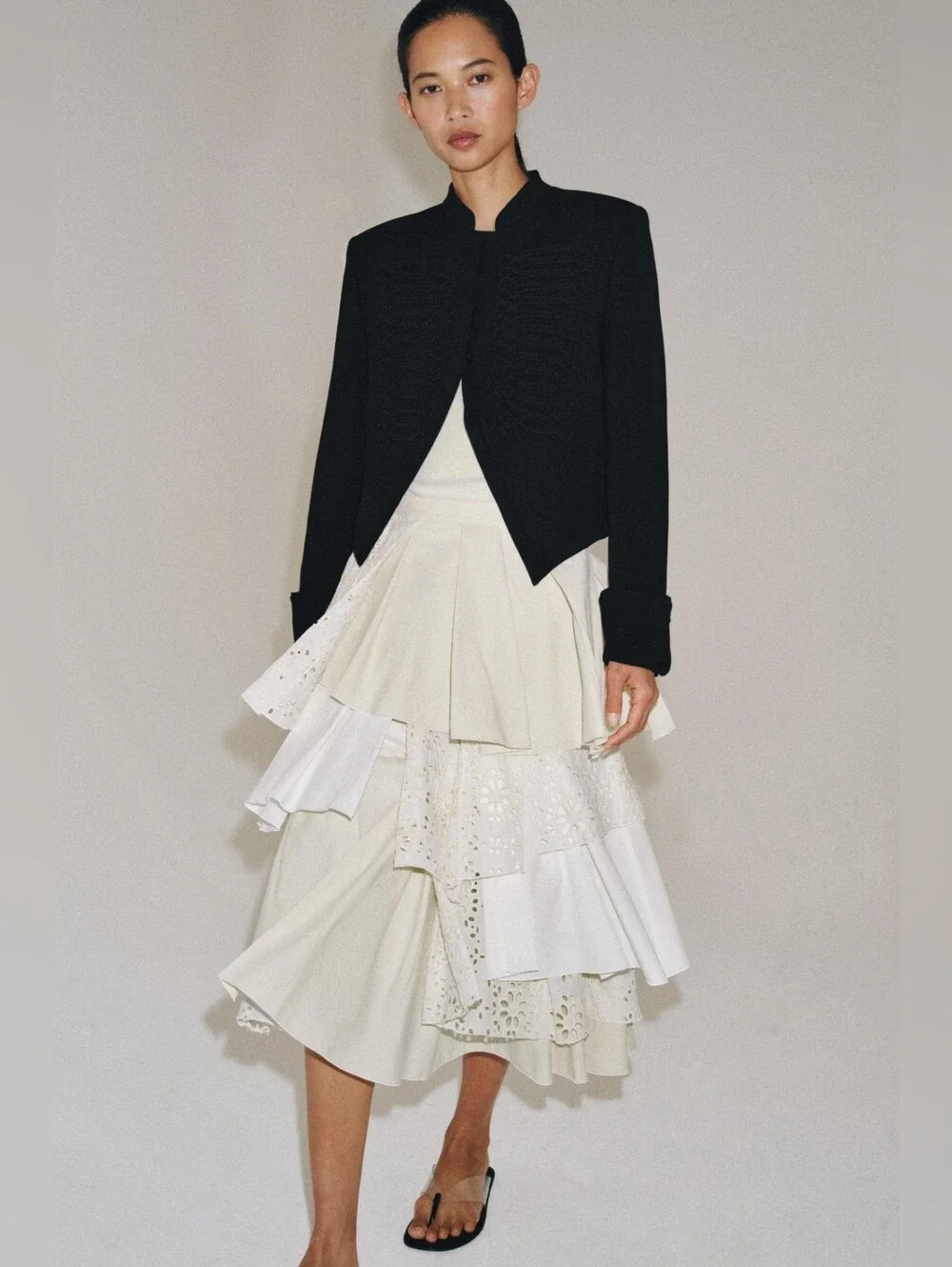 ZARA ZW COLLECTION LIMITED EDITION PATCHWORK MIDI SKIRT